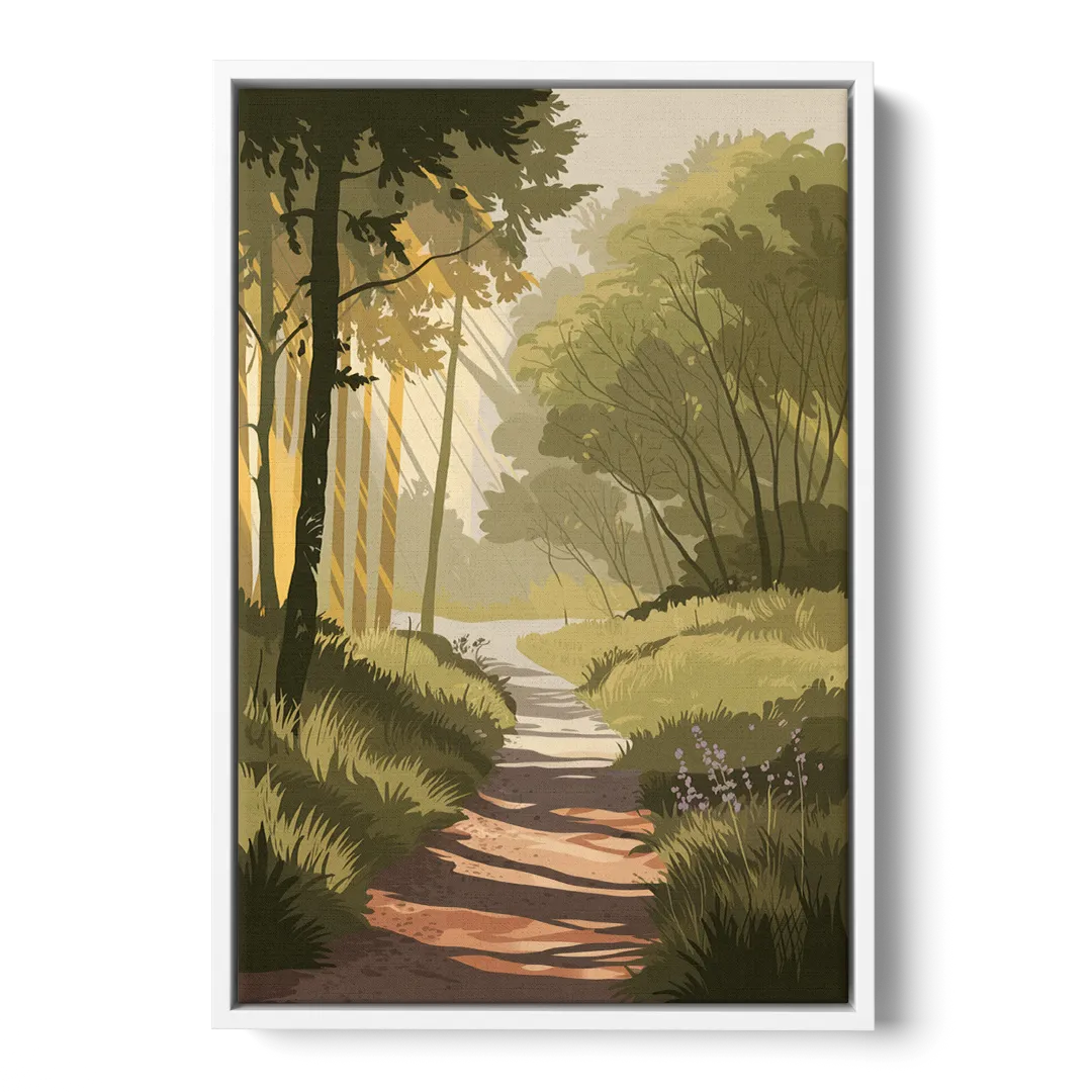 McKinney Nature Trails Front - White Canvas Wall Art