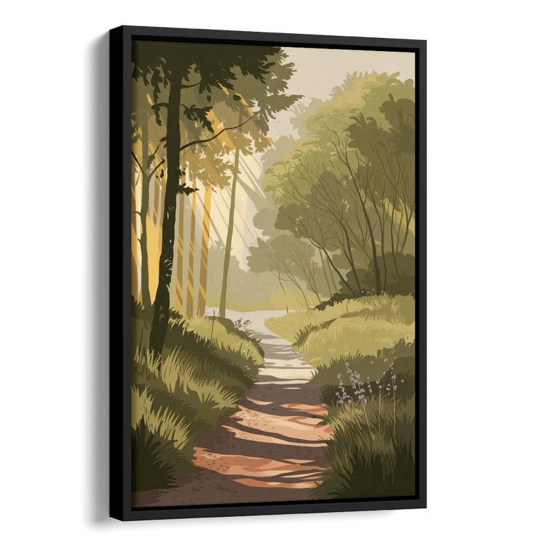 McKinney Nature Trails Side - Black Canvas Wall Art