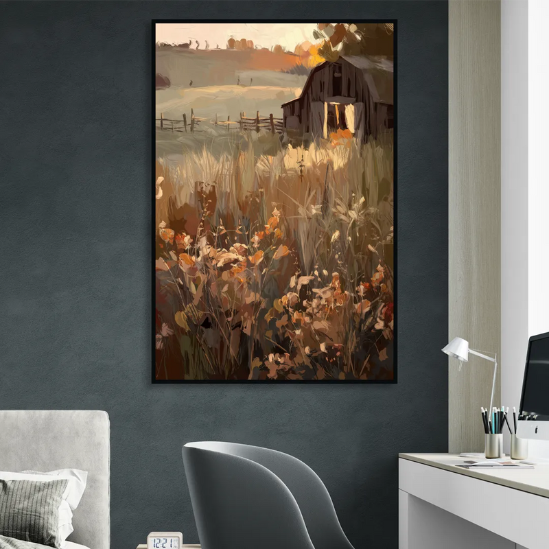 McKinney Rustic Charm Sitting Room - Black Canvas Wall Art