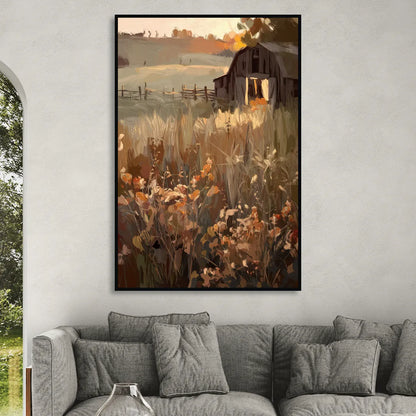 McKinney Rustic Charm Living Room - Black Canvas Wall Art