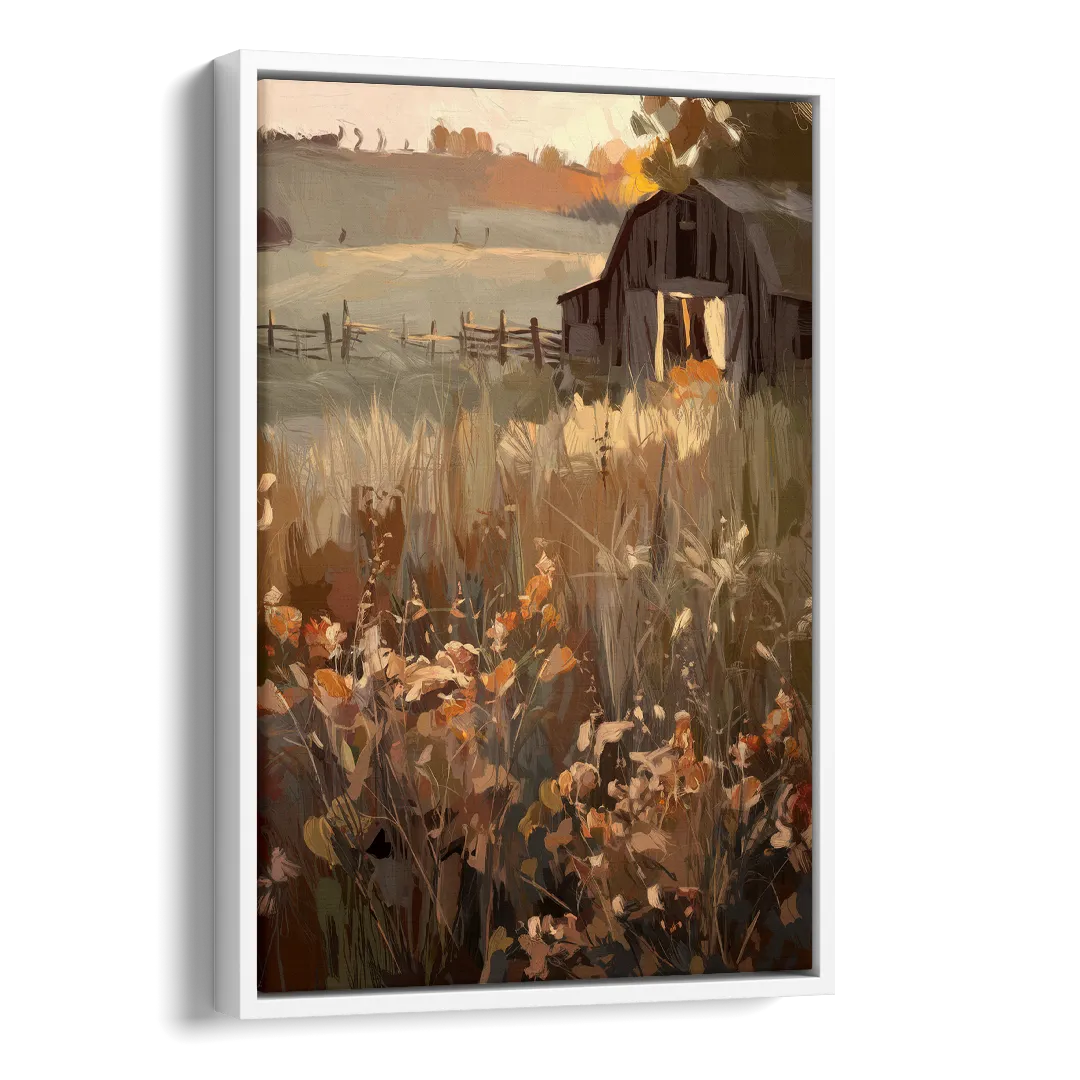 McKinney Rustic Charm Side - White Canvas Wall Art