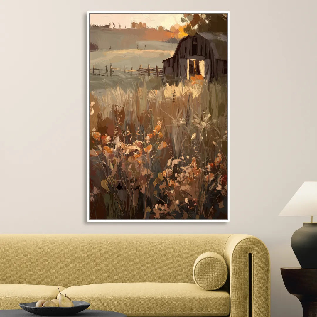 McKinney Rustic Charm Living Room - White Canvas Wall Art