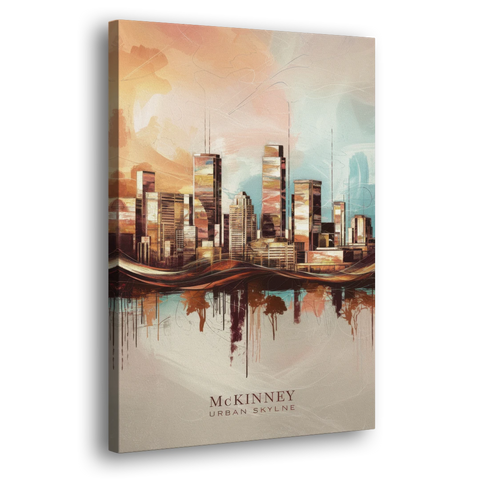 McKinney Urban Skyline - Canvas Wall Art - Side