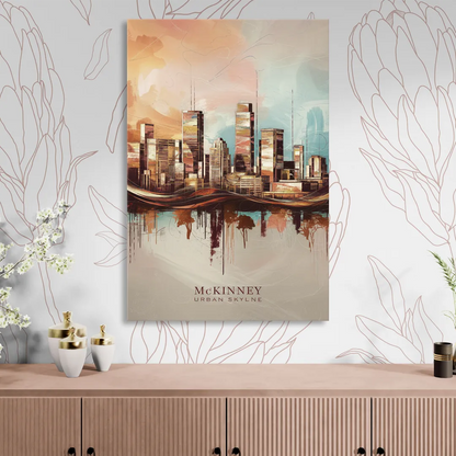 McKinney Urban Skyline Living Room - Canvas Wall Art
