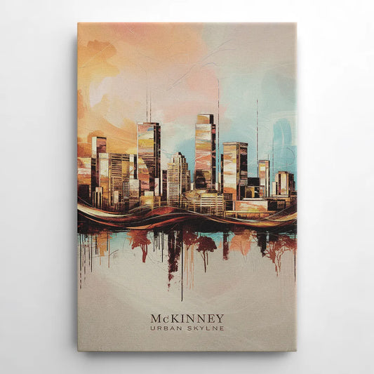 McKinney Urban Skyline - Canvas Wall Art