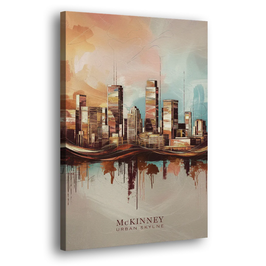 McKinney Urban Skyline Side - Canvas Wall Art
