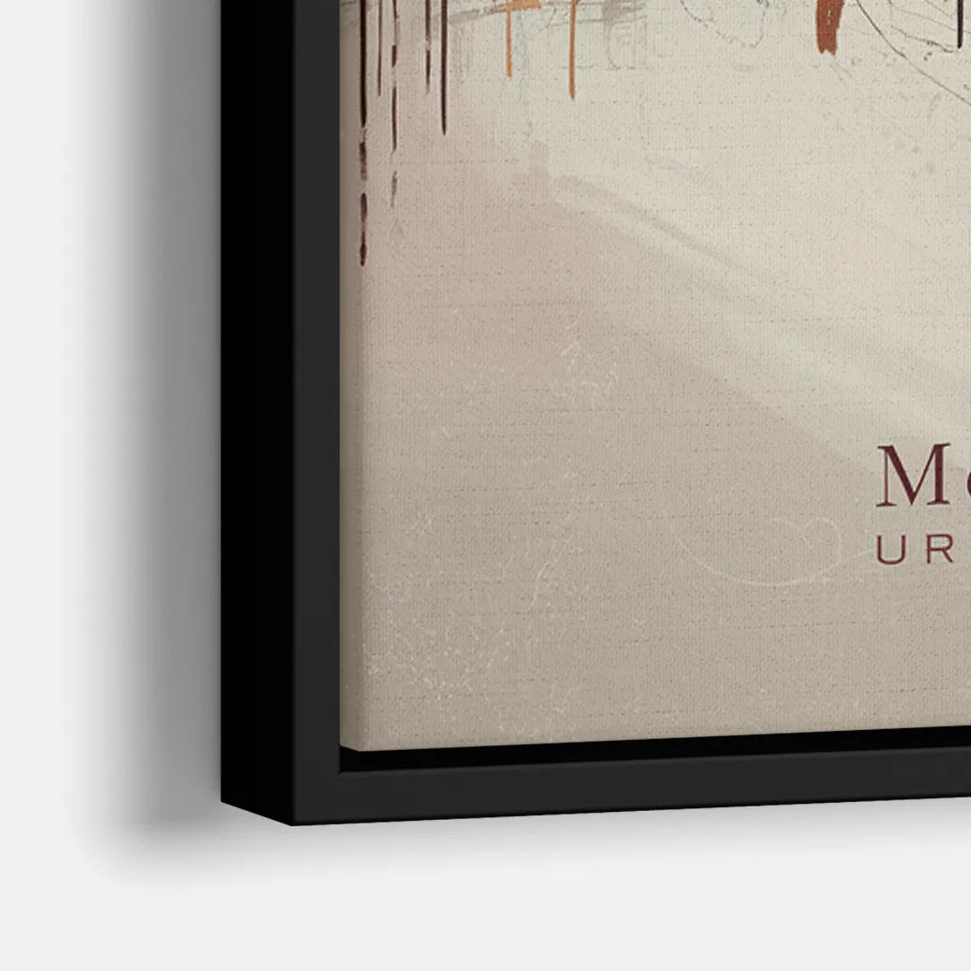 McKinney Urban Skyline - Close-Up Black Frame Canvas