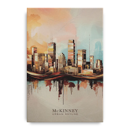 McKinney Urban Skyline Front - Canvas Wall Art