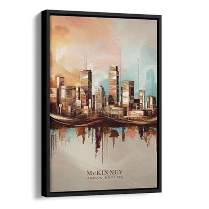 McKinney Urban Skyline Side - Black Canvas Wall Art