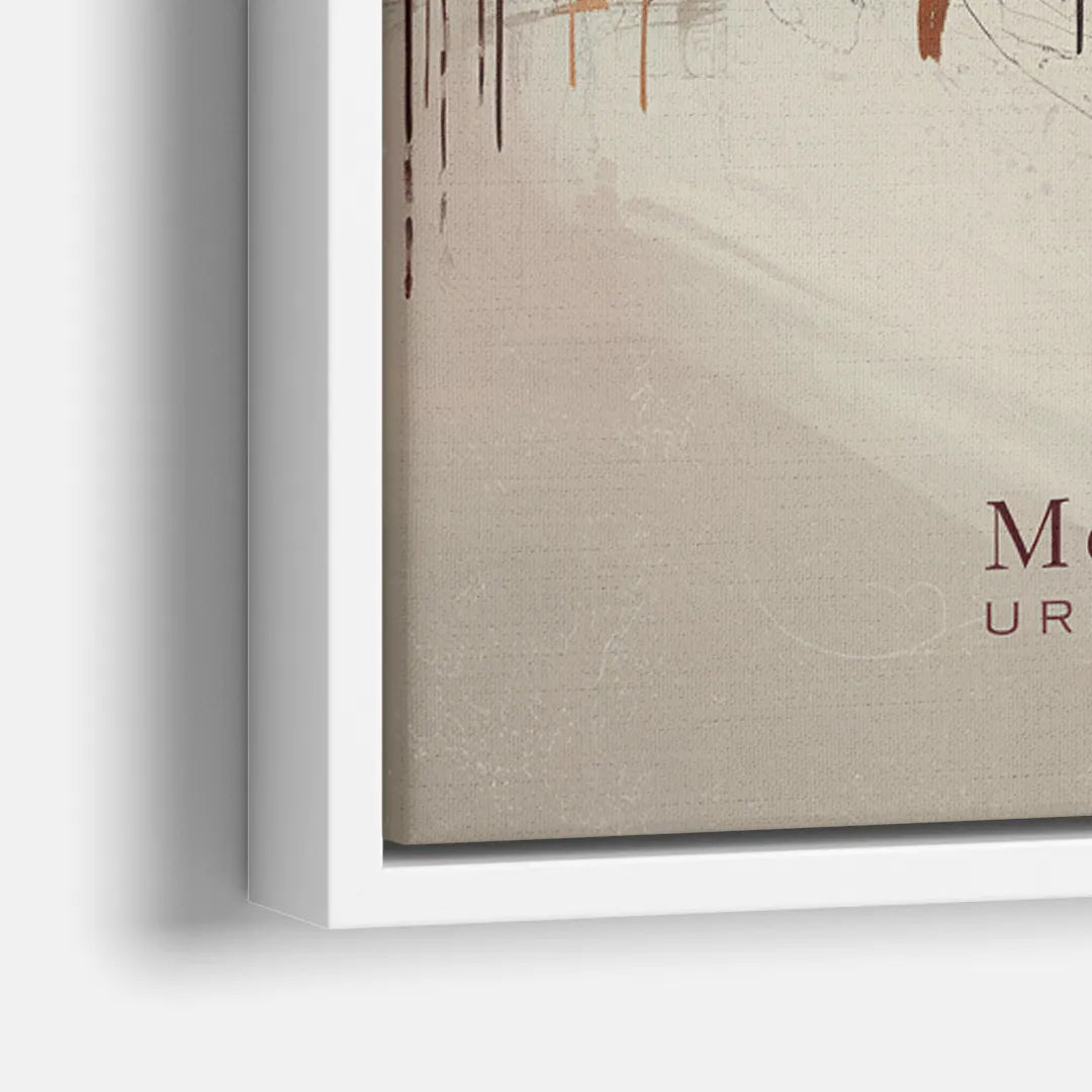 McKinney Urban Skyline - Close-Up White Frame Canvas