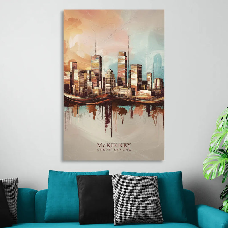 McKinney Urban Skyline Sitting Room - Canvas Wall Art