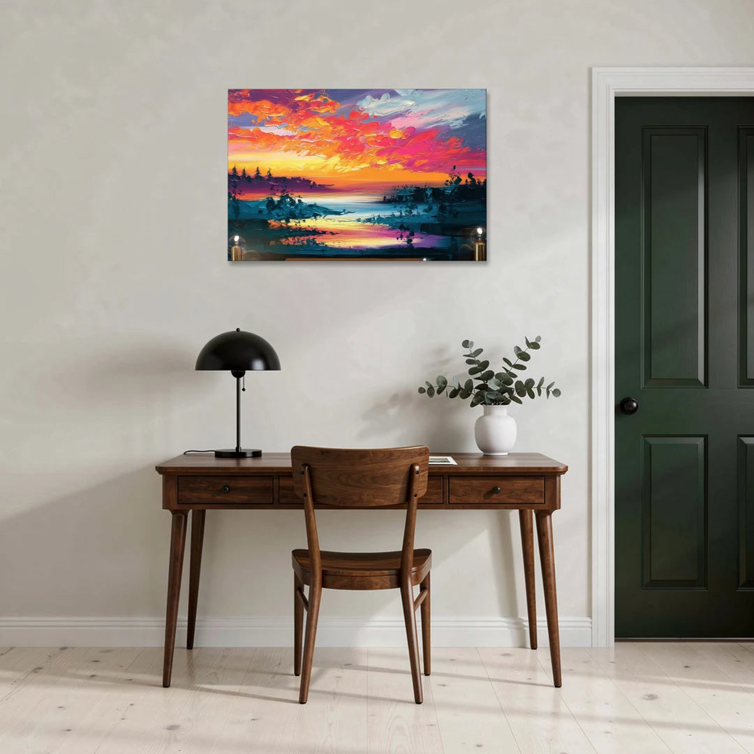 Mckinney Vibrant Sunset - Canvas Wall Art - Office - 36x24