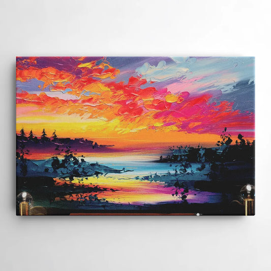 Mckinney Vibrant Sunset - Canvas Wall Art