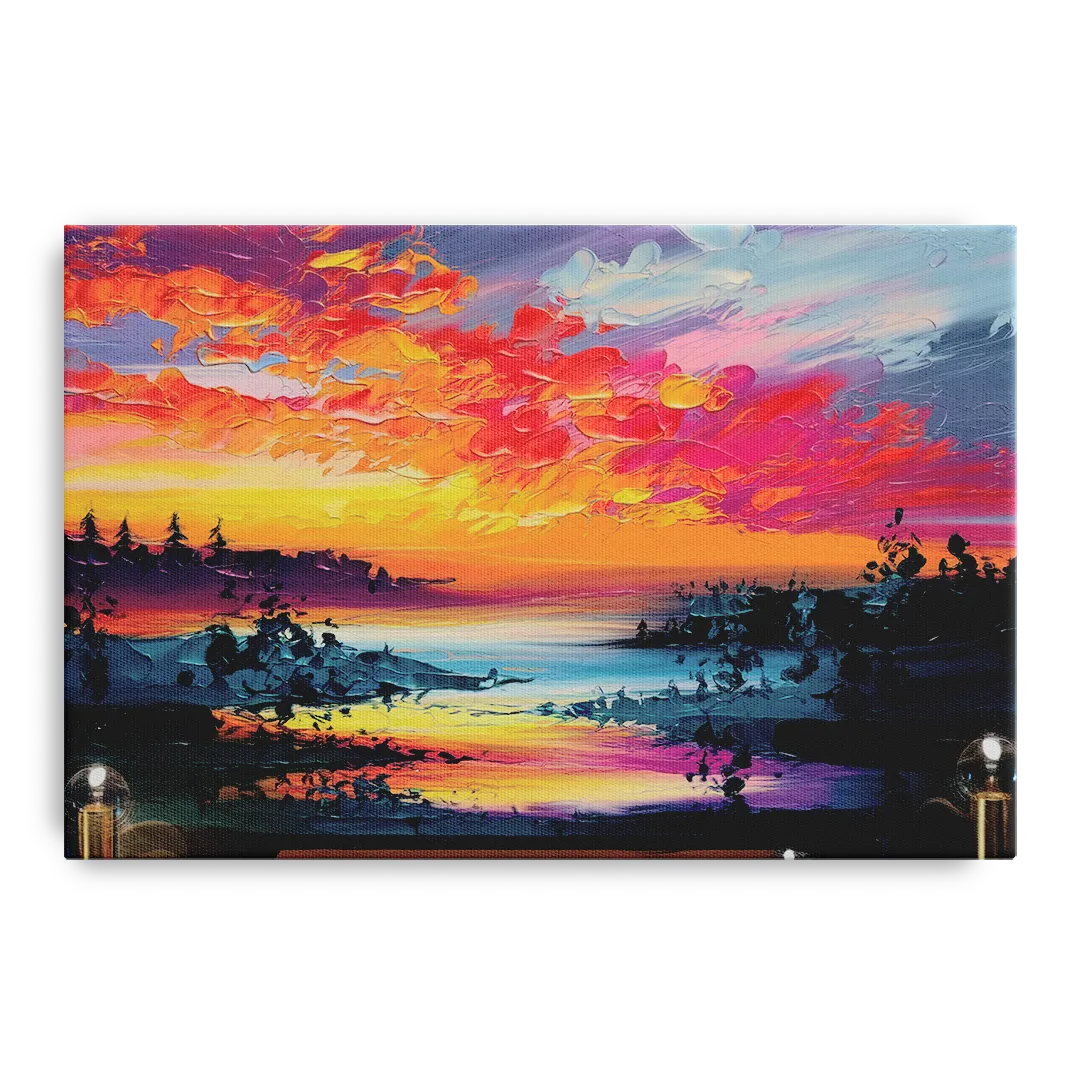 Mckinney Vibrant Sunset Front - Canvas Wall Art