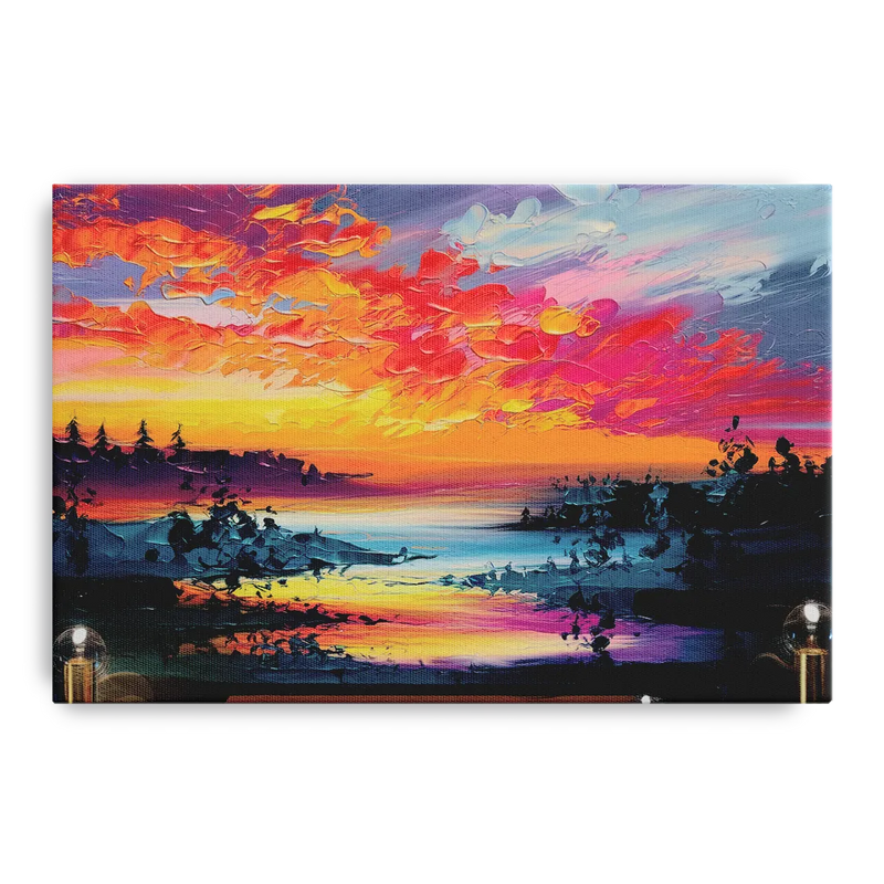 Mckinney Vibrant Sunset Front - Canvas Wall Art