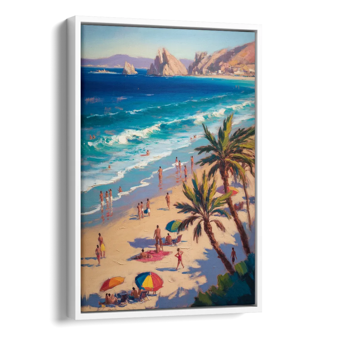 Medano Beach View Side - White Canvas Wall Art