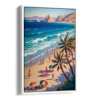 Medano Beach View Side - White Canvas Wall Art
