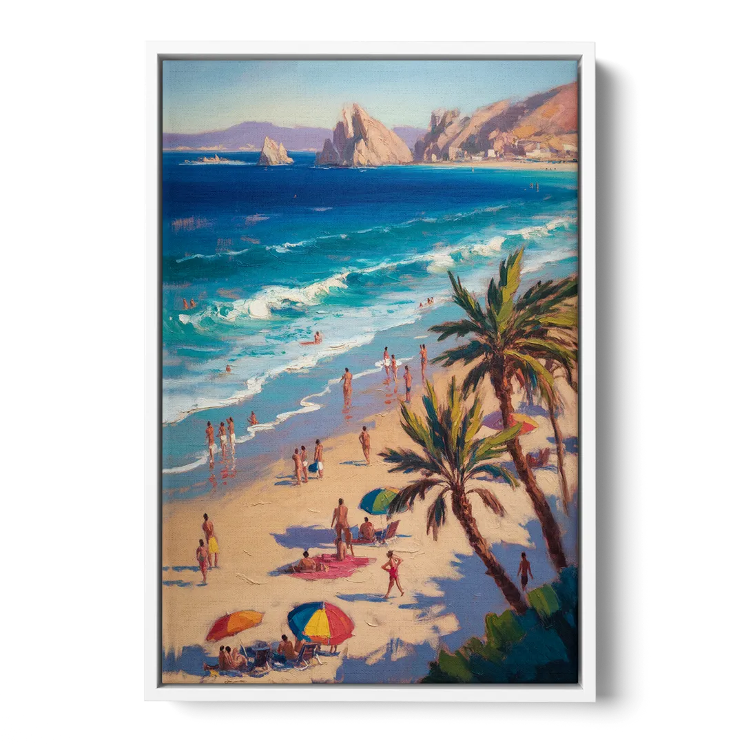 Medano Beach View Front - White Canvas Wall Art