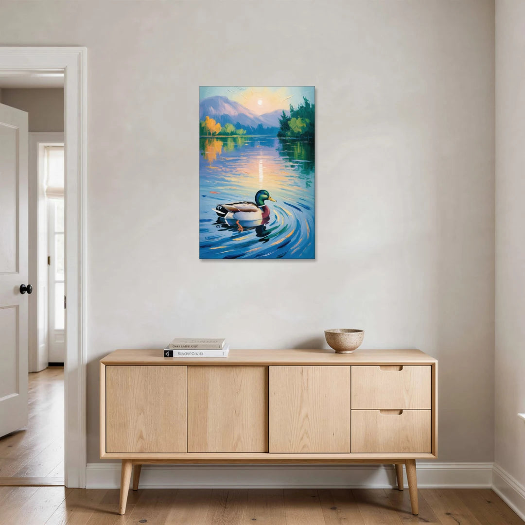 Meditative Mallard Moment - Canvas Wall Art - Coffee Table - 24x36
