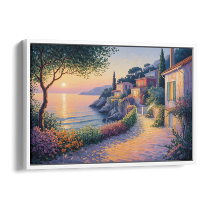 Mediterranean Glow Side - White Canvas Wall Art