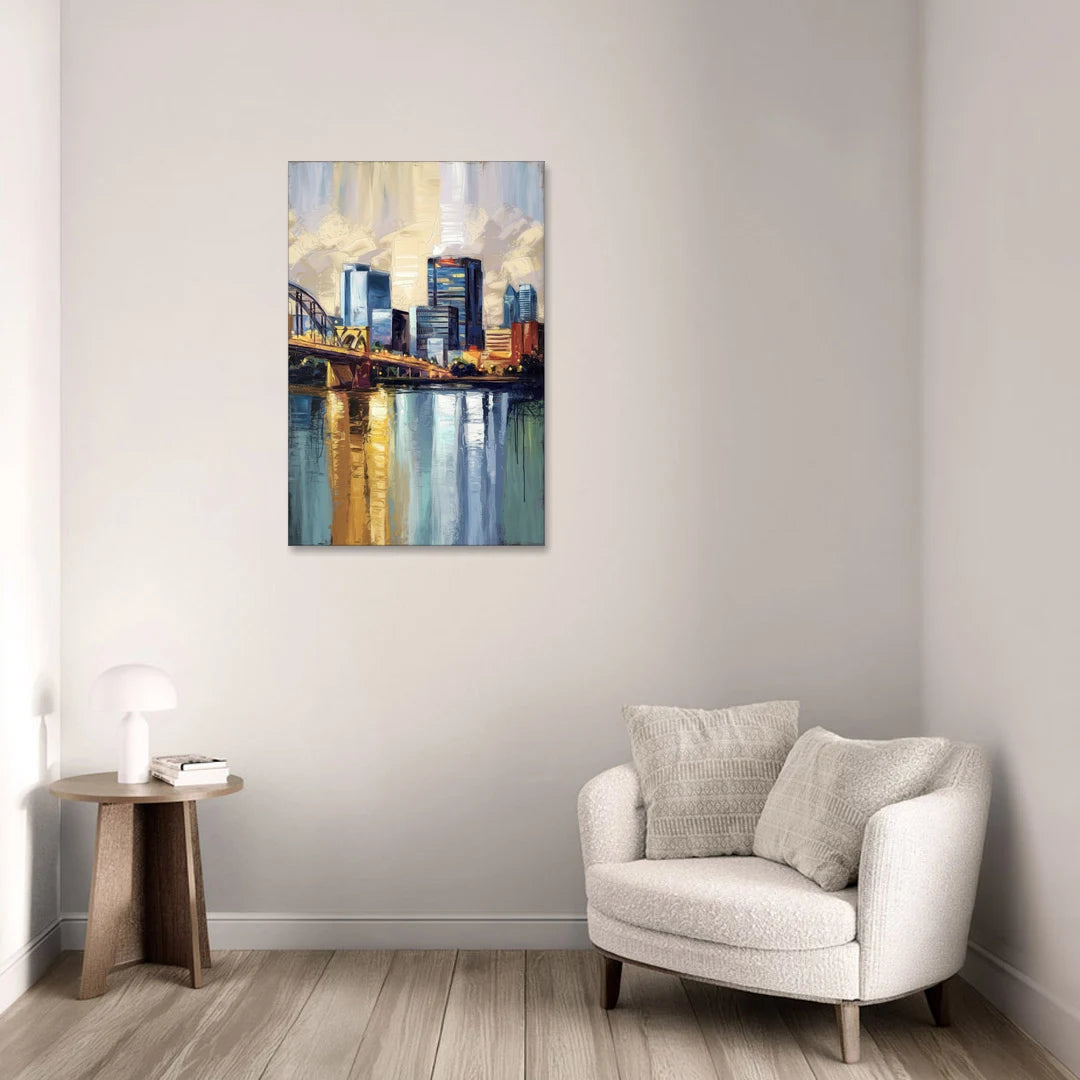 Memphis Downtown Charm - Canvas Wall Art - Sofa - 24x36