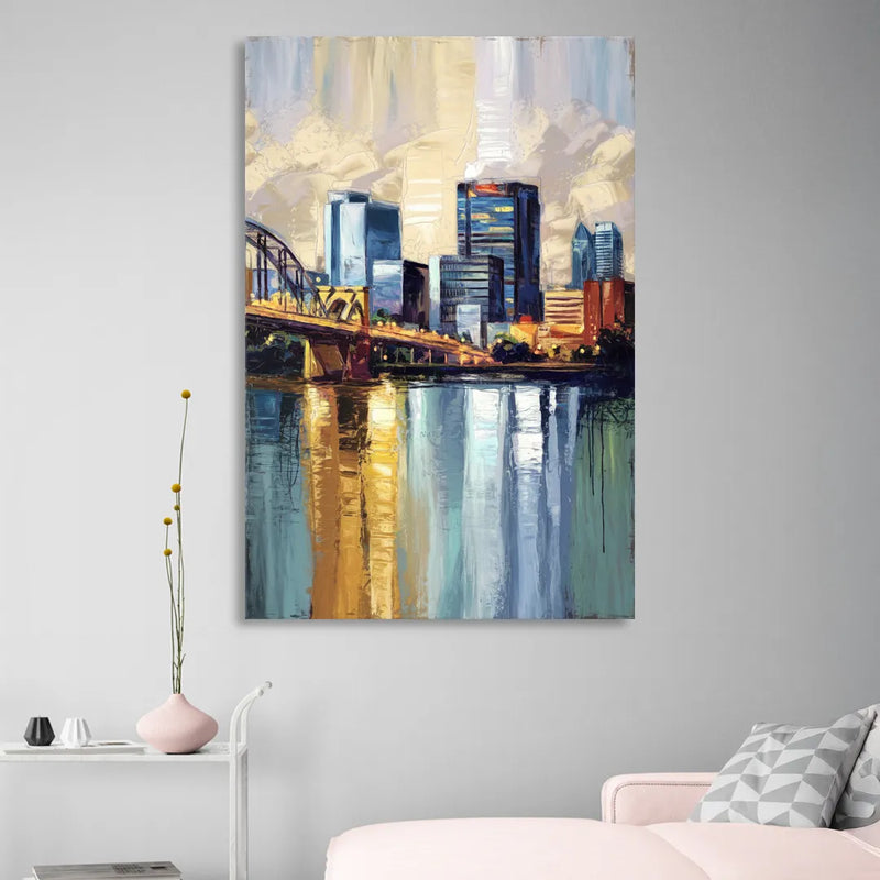 Memphis Downtown Charm Living Room - Canvas Wall Art