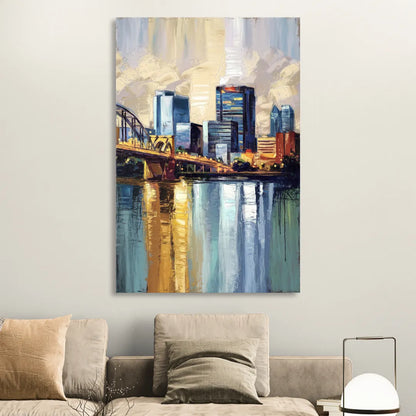 Memphis Downtown Charm Sitting Room - Canvas Wall Art