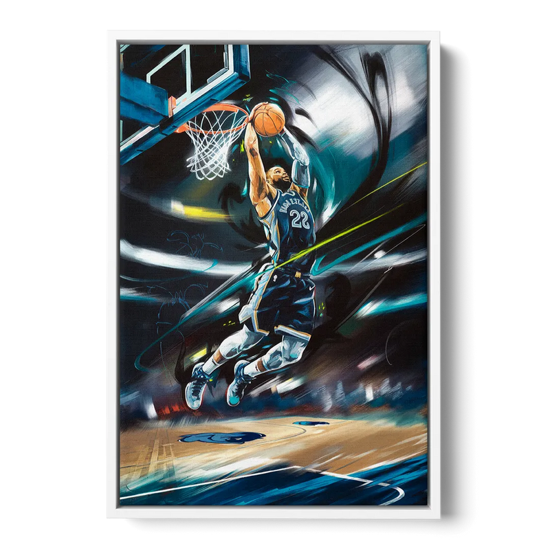 Memphis Grizzlies Spirit Front - White Canvas Wall Art