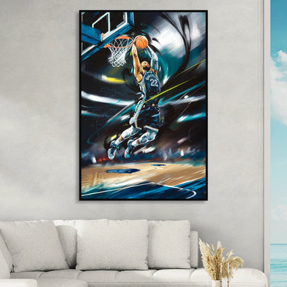 Memphis Grizzlies Spirit Sitting Room - Black Canvas Wall Art