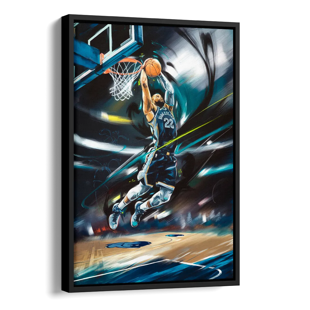 Memphis Grizzlies Spirit Side - Black Canvas Wall Art