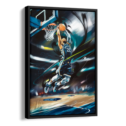 Memphis Grizzlies Spirit Side - Black Canvas Wall Art