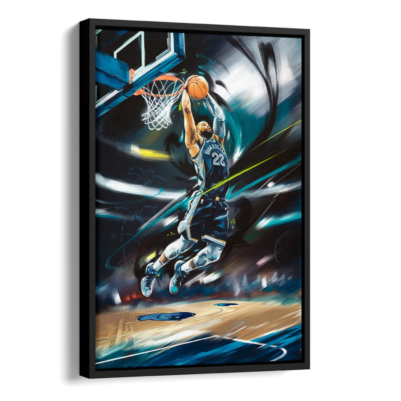 Memphis Grizzlies Spirit Side - Black Canvas Wall Art