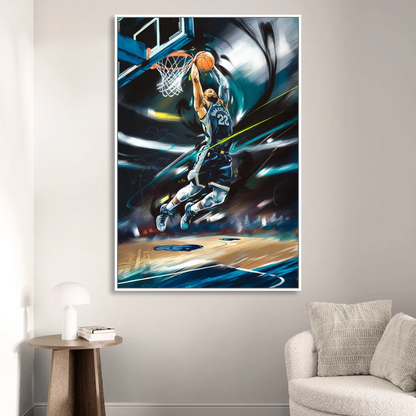 Memphis Grizzlies Spirit Living Room - White Canvas Wall Art