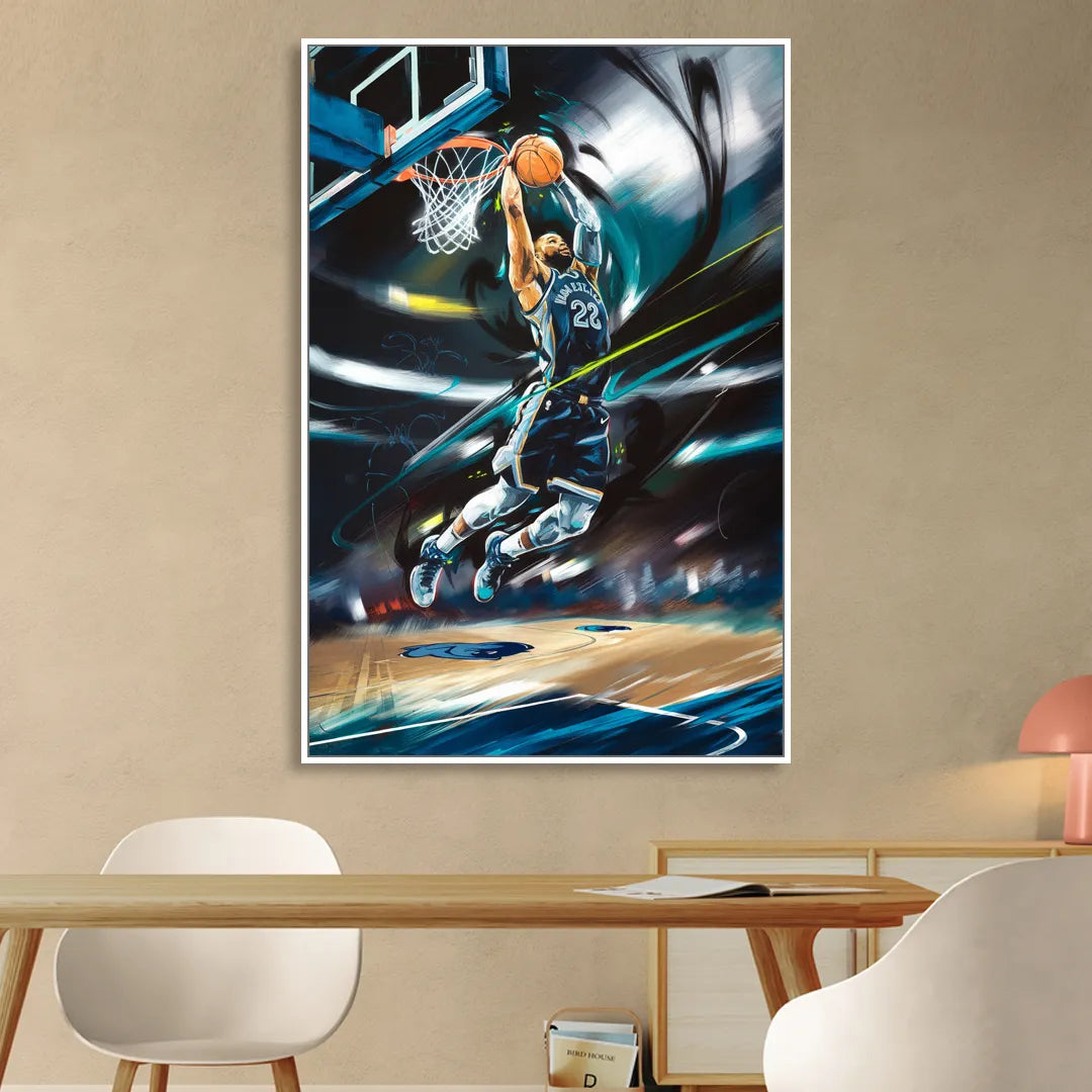 Memphis Grizzlies Spirit Sitting Room - White Canvas Wall Art