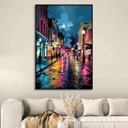 Memphis Historic Beale Street Sitting Room - Black Canvas Wall Art