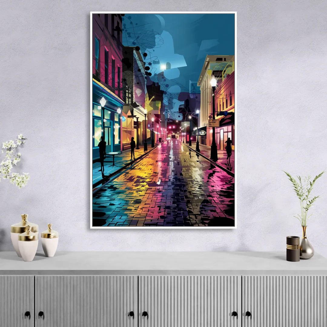Memphis Historic Beale Street Sitting Room - White Canvas Wall Art