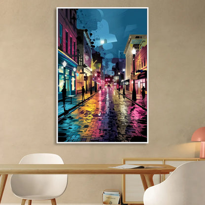 Memphis Historic Beale Street Living Room - White Canvas Wall Art