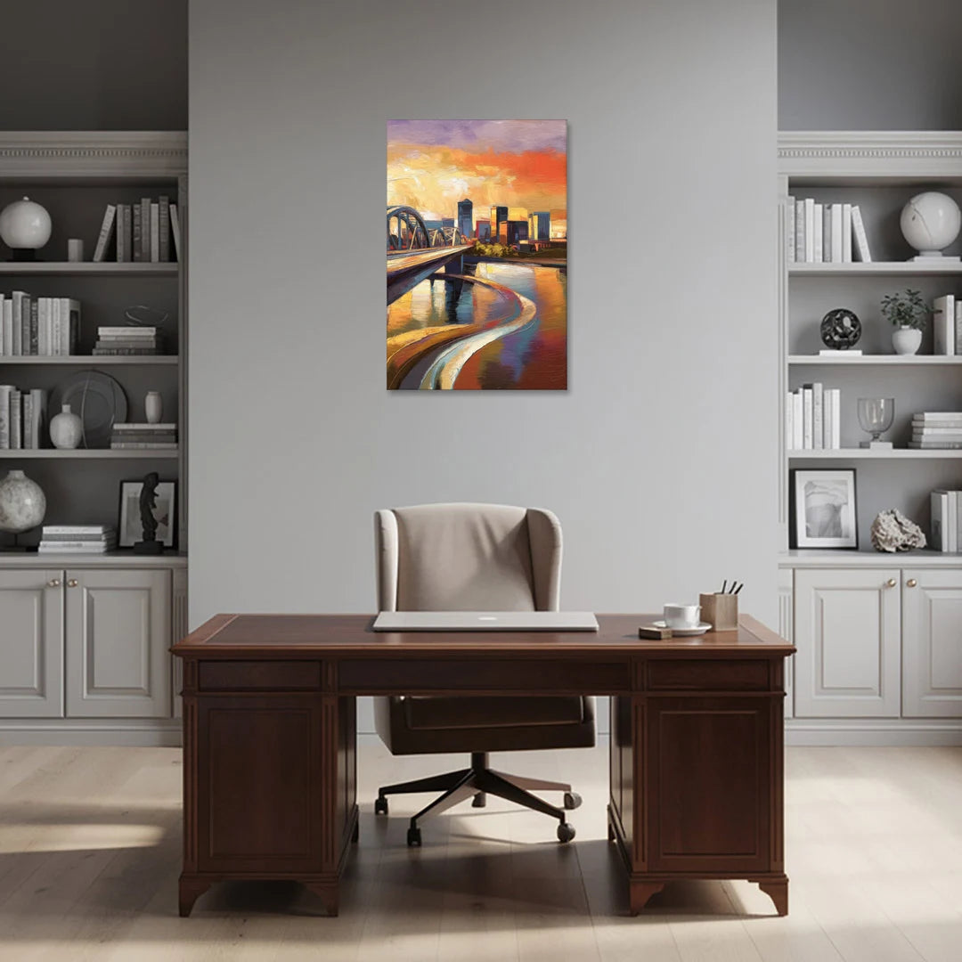 Memphis Riverfront Views - Canvas Wall Art - Office - 24x36