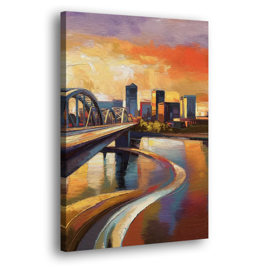 Memphis Riverfront Views Side - Canvas Wall Art