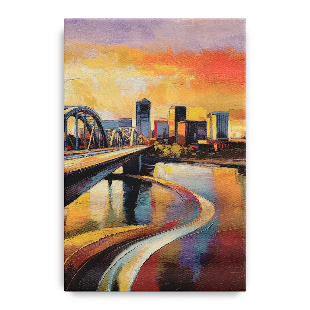 Memphis Riverfront Views Front - Canvas Wall Art