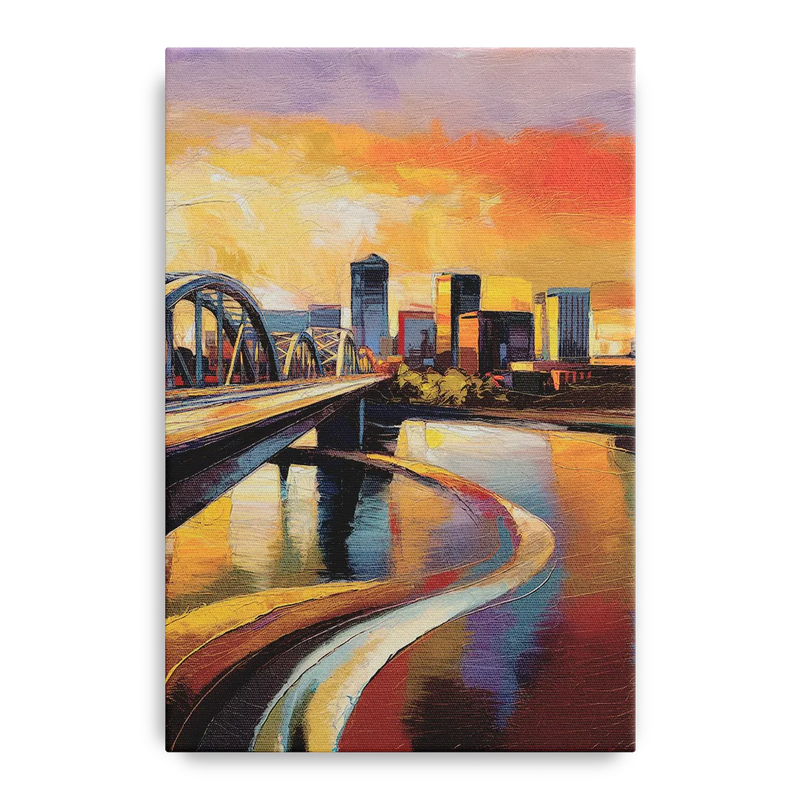 Memphis Riverfront Views Front - Canvas Wall Art