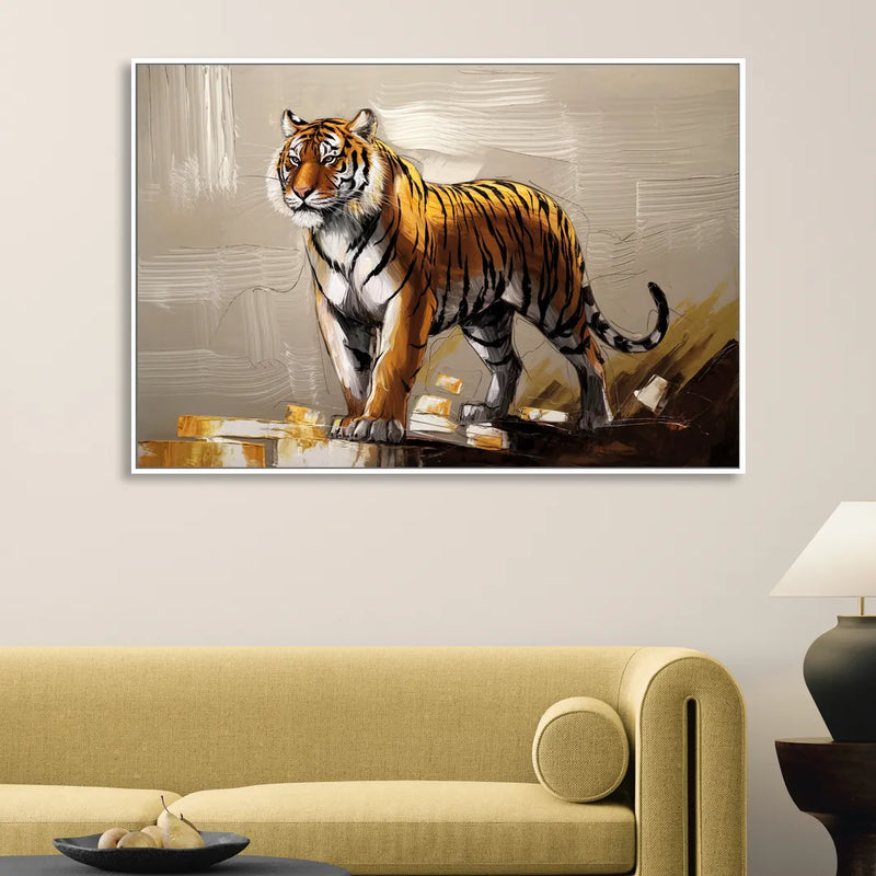 Memphis Tigers Pride Sitting Room - White Canvas Wall Art