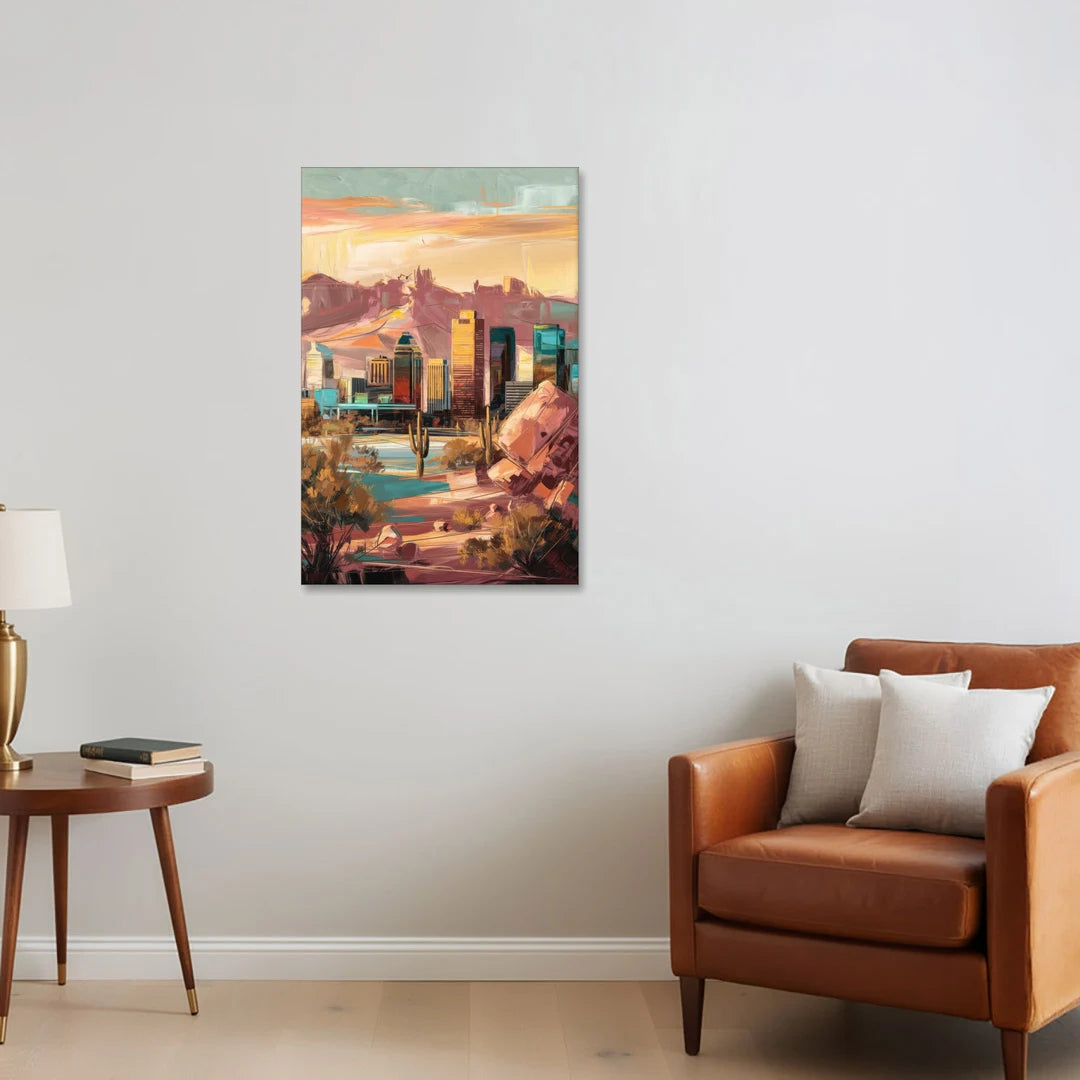 Mesa City Skyline - Canvas Wall Art - Sofa - 24x36