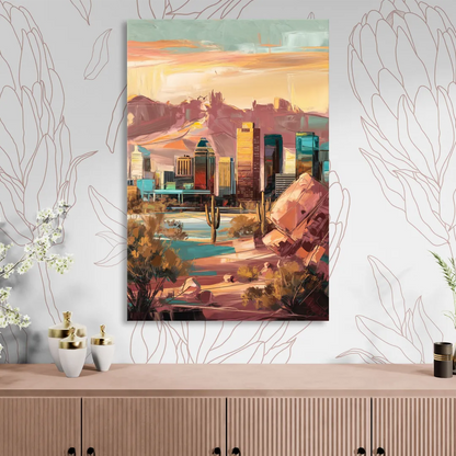 Mesa City Skyline Sitting Room - Canvas Wall Art