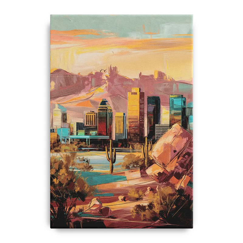 Mesa City Skyline Front - Canvas Wall Art