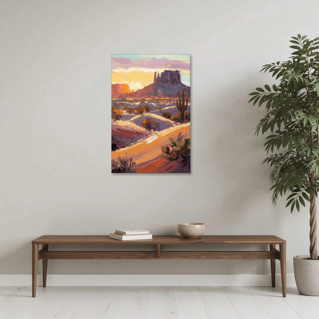 Mesa Desert Sunset - Canvas Wall Art - Coffee Table - 24x36