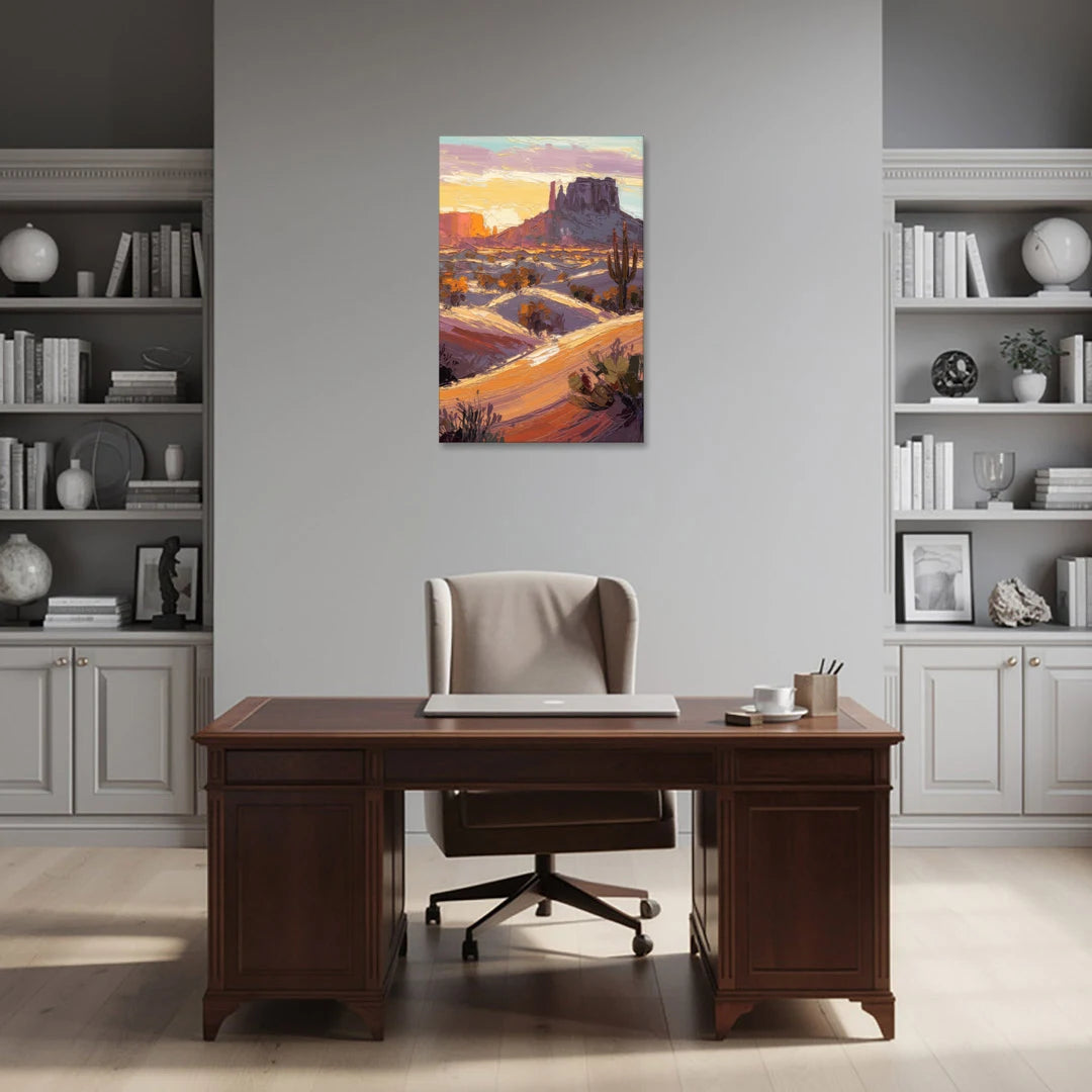 Mesa Desert Sunset - Canvas Wall Art - Office - 24x36