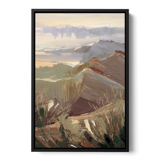 Mesa Mountain Views - Black Framed Canvas Wall Art - Front