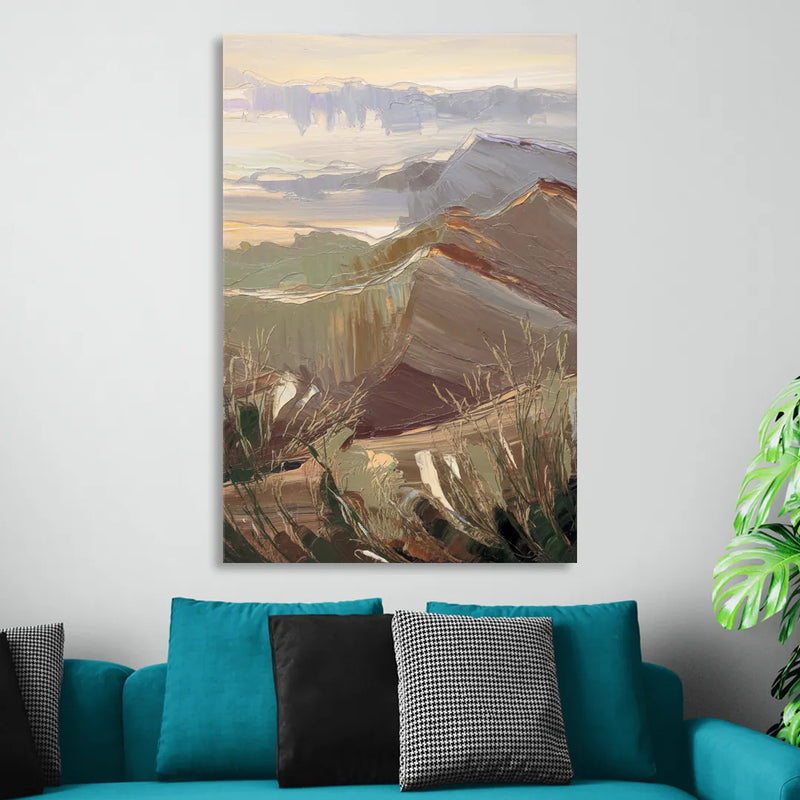 Mesa Mountain Views Living Room - Canvas Wall Art
