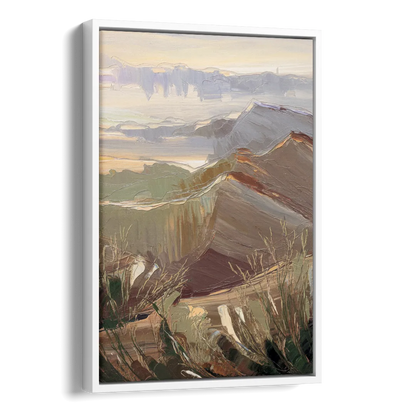 Mesa Mountain Views Side - White Canvas Wall Art